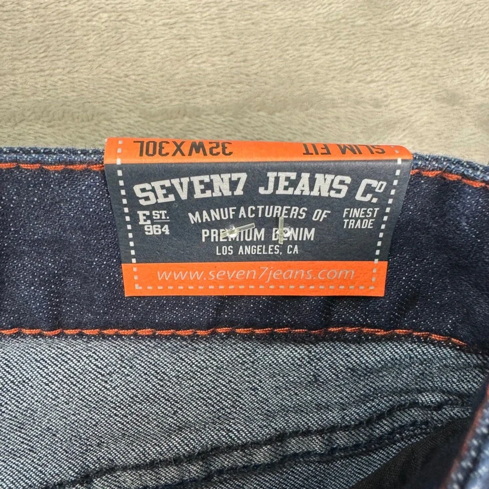 Seven7 Able Jeans Mens 32x30 Blue Slim Adaptive Magnetic Fly Easy Dressing New